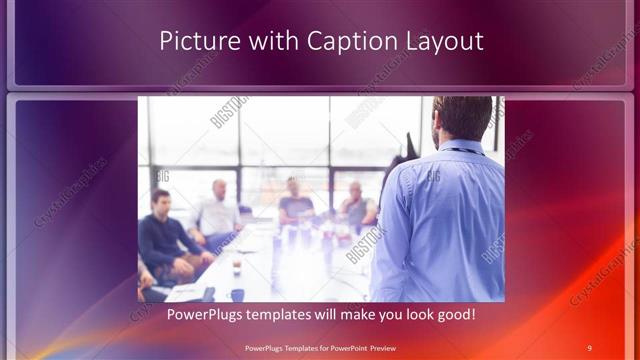 Picture with Caption presentation slide layout