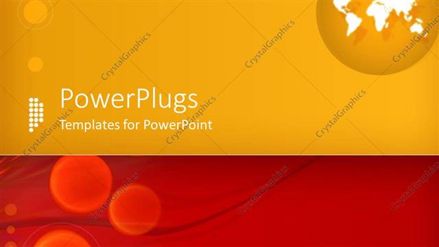  Presentation with maps - Orange and red background with globe and maps in white