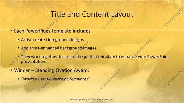 Title and Content presentation slide layout