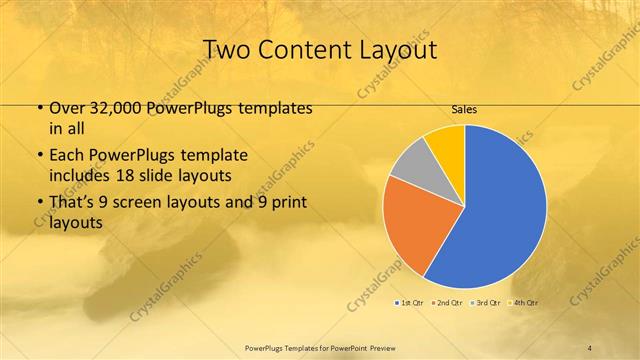 Two Content presentation slide layout