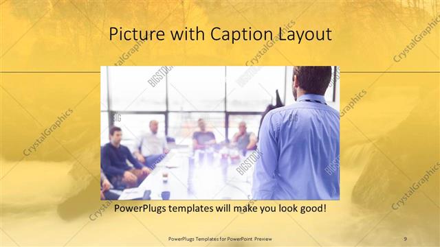 Picture with Caption presentation slide layout