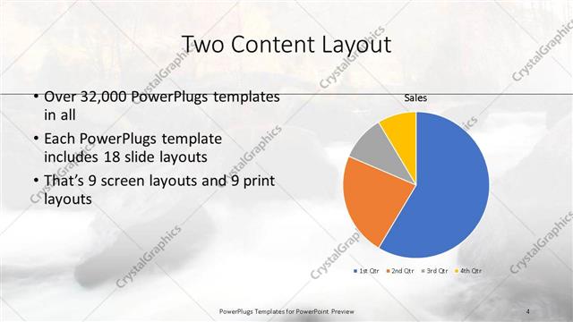 Two Content presentation slide layout