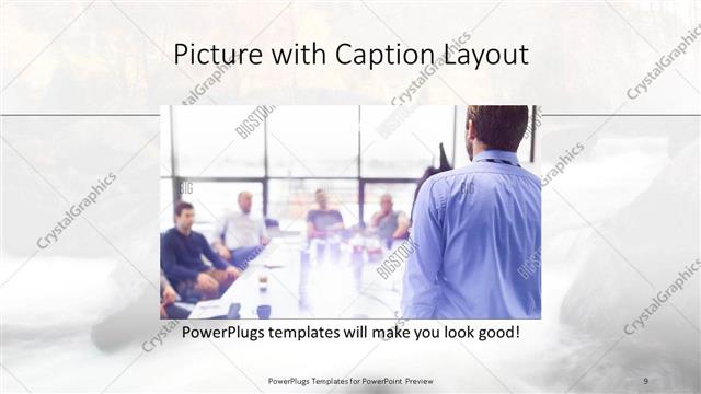 Picture with Caption presentation slide layout