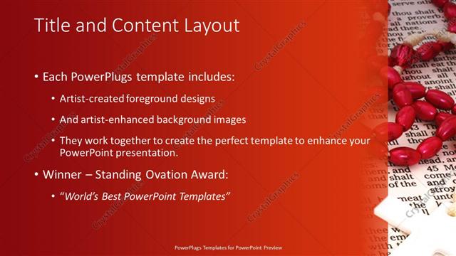 Title and Content presentation slide layout