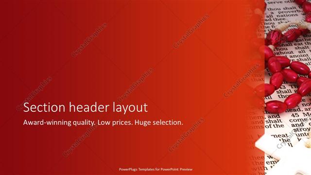 Section Header presentation slide layout
