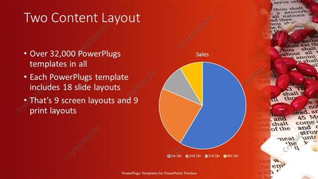 Two Content presentation slide layout