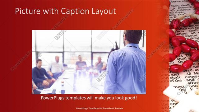 Picture with Caption presentation slide layout