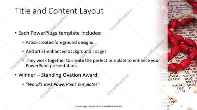 Title and Content presentation slide layout