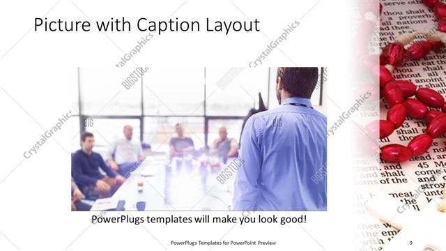 Picture with Caption presentation slide layout