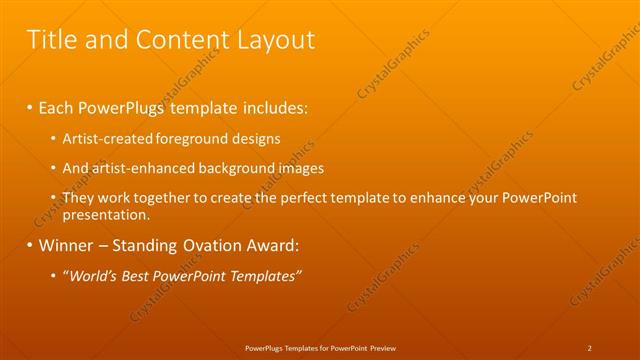Title and Content presentation slide layout