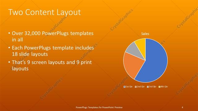 Two Content presentation slide layout