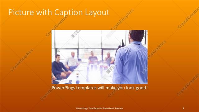 Picture with Caption presentation slide layout