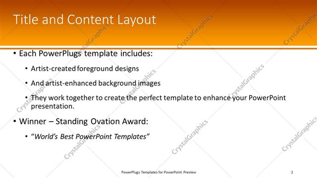 Title and Content presentation slide layout
