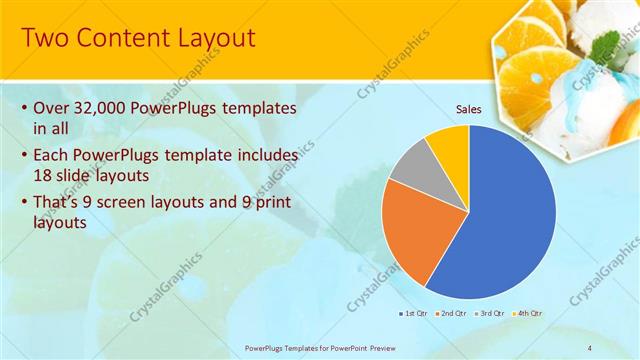 Two Content presentation slide layout