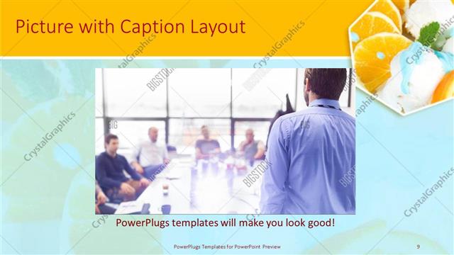 Picture with Caption presentation slide layout