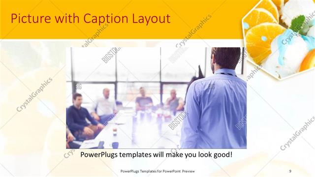 Picture with Caption presentation slide layout