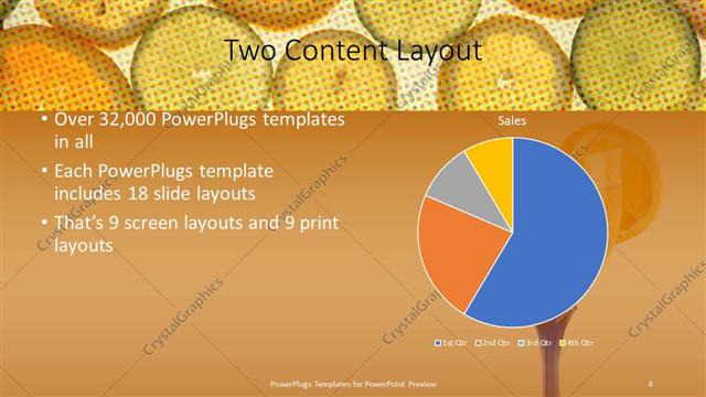 Two Content presentation slide layout