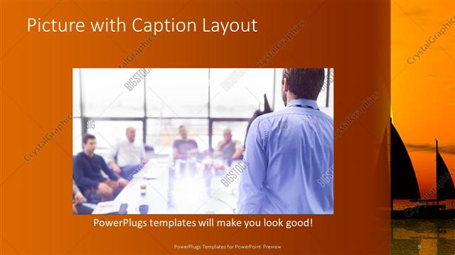 Picture with Caption presentation slide layout