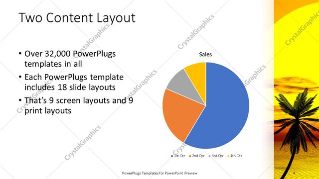 Two Content presentation slide layout