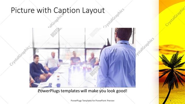 Picture with Caption presentation slide layout