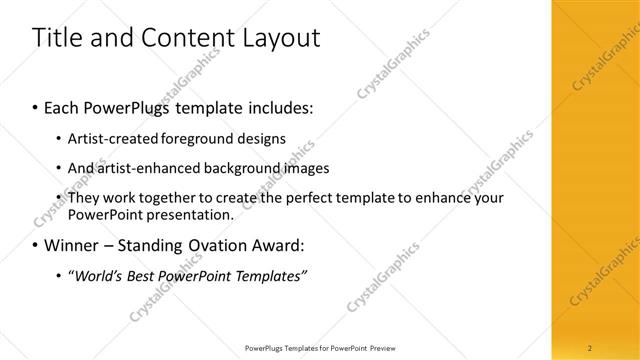 Title and Content presentation slide layout
