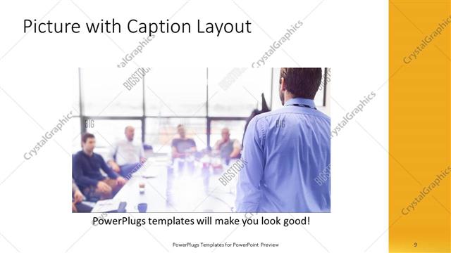 Picture with Caption presentation slide layout