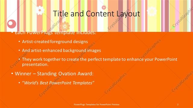 Title and Content presentation slide layout