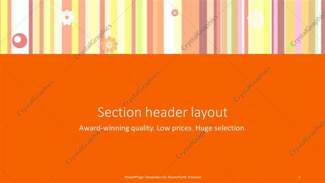 Section Header presentation slide layout
