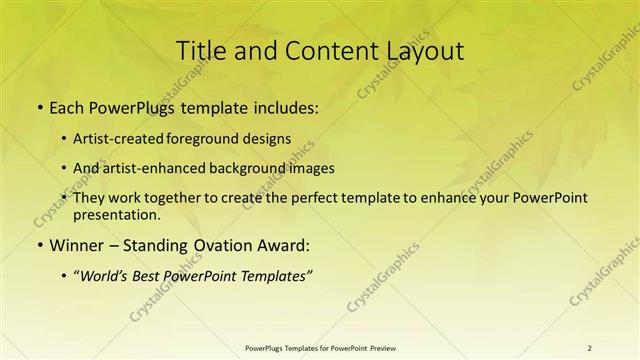 Title and Content presentation slide layout