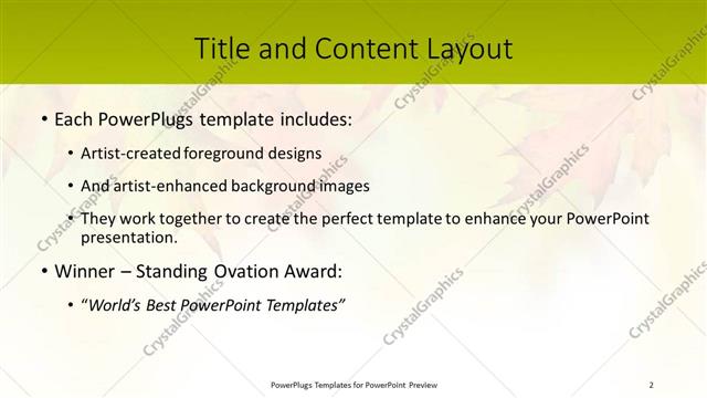 Title and Content presentation slide layout