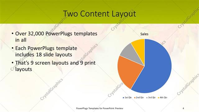Two Content presentation slide layout