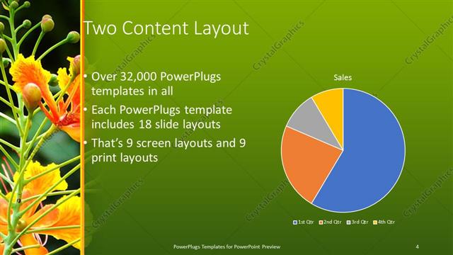 Two Content presentation slide layout