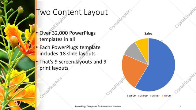Two Content presentation slide layout