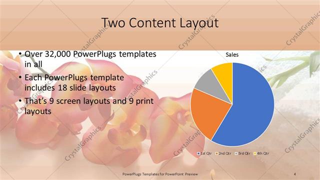 Two Content presentation slide layout