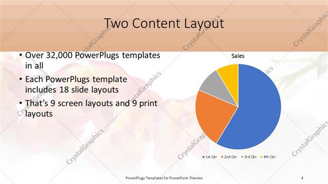Two Content presentation slide layout