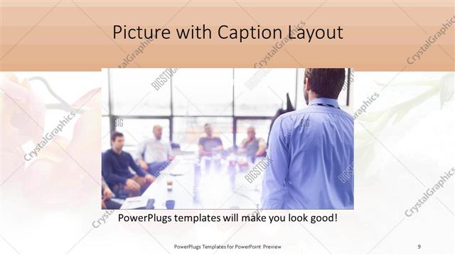 Picture with Caption presentation slide layout