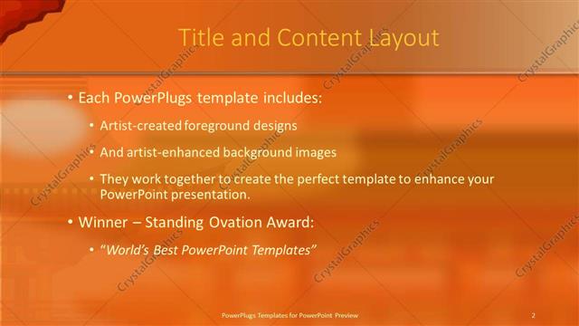 Title and Content presentation slide layout