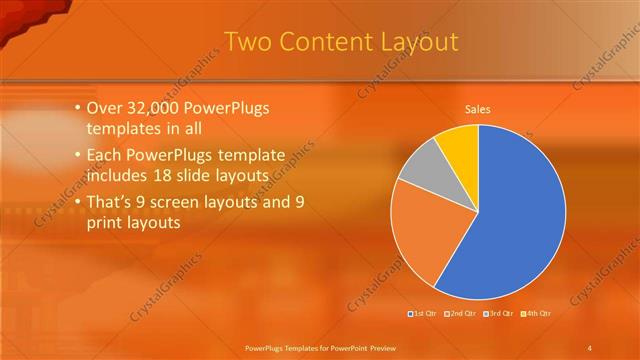 Two Content presentation slide layout
