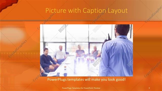 Picture with Caption presentation slide layout