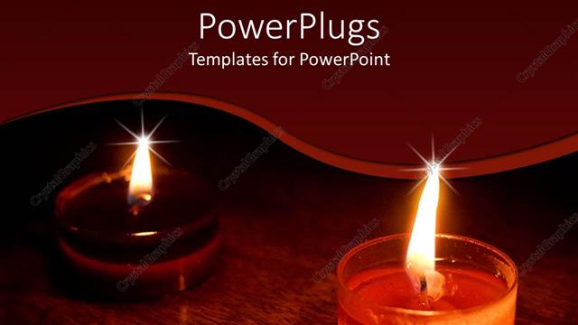  Presentation with candles - Oriental candles glowing in the dark