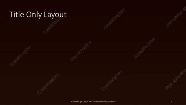 Title Only presentation slide layout