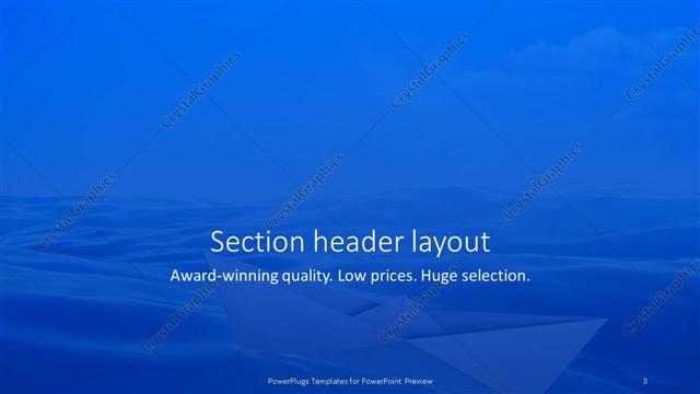 Section Header presentation slide layout