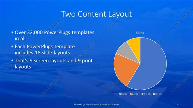 Two Content presentation slide layout