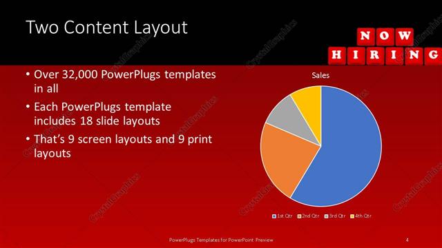 Two Content presentation slide layout