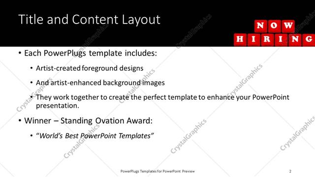 Title and Content presentation slide layout