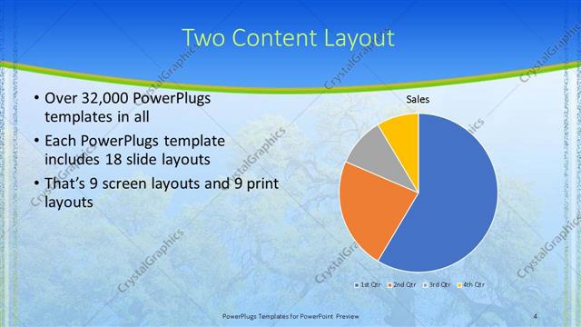 Two Content presentation slide layout