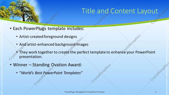Title and Content presentation slide layout
