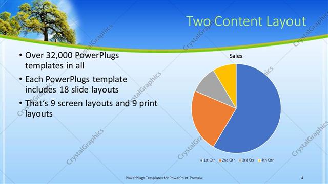 Two Content presentation slide layout