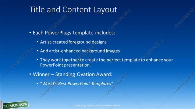 Title and Content presentation slide layout