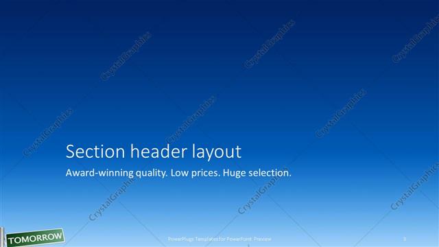 Section Header presentation slide layout